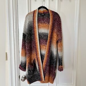 Express Multicolor Open-Front Cardigan